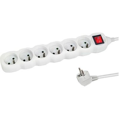 Esperanza, Multiprise, Power Strip 6 Sockets Switch 3m White (6x, 3 m) - Publicité Esperanza, Multiprise, Power Strip 6 Sockets Switch 3m White (6x, 3 m) - Publicité