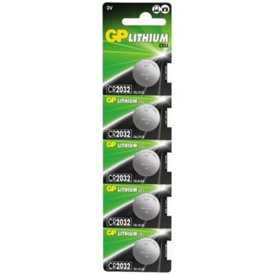 GP Batteries Cr2032 (5 pcs, CR2032, 220 mAh), Batteries + piles - Publicité GP Batteries Cr2032 (5 pcs, CR2032, 220 mAh), Batteries + piles - Publicité