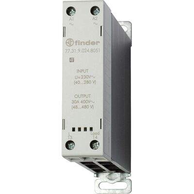 Relais à État Solide Finder 77 - Rail DIN, 30A, 480V AC, SPST, commande 24V DC - Publicité Relais à État Solide Finder 77 - Rail DIN, 30A, 480V AC, SPST, commande 24V DC - Publicité