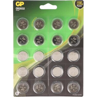 GP - CR2032 - 3V 220mAh - 10 pcs - Batterie - Publicité GP - CR2032 - 3V 220mAh - 10 pcs - Batterie - Publicité
