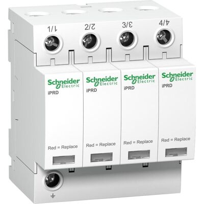 Schneider Electric A9L08400 Parafoudre - 4 Pôles, 8 kA, Type 2 - Publicité Schneider Electric A9L08400 Parafoudre - 4 Pôles, 8 kA, Type 2 - Publicité