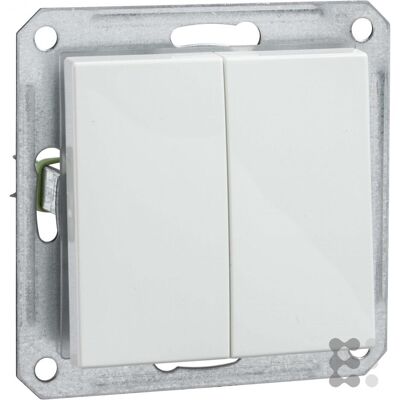 Schneider Electric 361664 - Interrupteur double - Blanc - IP20 - 16A - Publicité Schneider Electric 361664 - Interrupteur double - Blanc - IP20 - 16A - Publicité