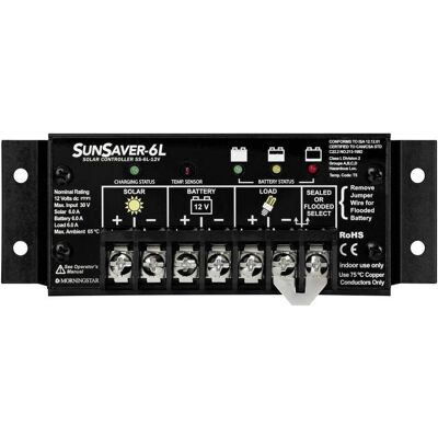 Morningstar Sunsaver SS-6L 12V Contrôleur de charge PWM - Contrôleur solaire - Publicité Morningstar Sunsaver SS-6L 12V Contrôleur de charge PWM - Contrôleur solaire - Publicité