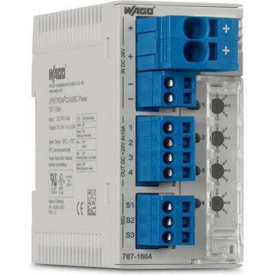 Wago Disjoncteur électroniqueDC 24 V 4x6A 787-1664/006-1054, Relai - Publicité Wago Disjoncteur électroniqueDC 24 V 4x6A 787-1664/006-1054, Relai - Publicité