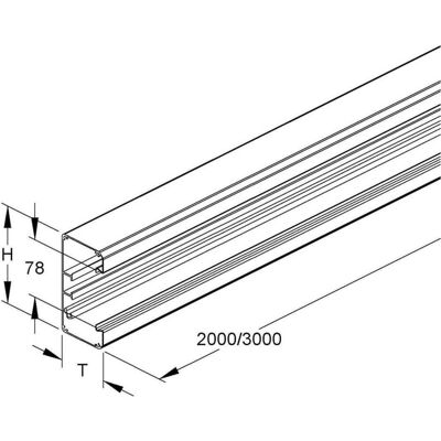 Niedax, Goulotte passe-câbles, Goulotte à appareils en aluminium (Conduit de câbles, 200 cm) - Publicité Niedax, Goulotte passe-câbles, Goulotte à appareils en aluminium (Conduit de câbles, 200 cm) - Publicité