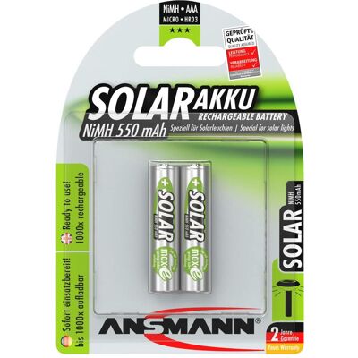 Ansmann NiMH HR03 Sol (2 pcs, Batterie), Chargeur de batterie - Publicité Ansmann NiMH HR03 Sol (2 pcs, Batterie), Chargeur de batterie - Publicité