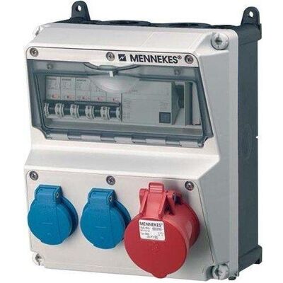 Mennekes 920009 - Prise IP44 Grise 2x Schuko - Prise électrique - Publicité Mennekes 920009 - Prise IP44 Grise 2x Schuko - Prise électrique - Publicité
