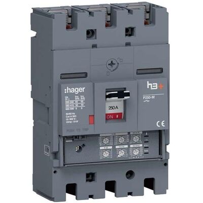 Hager HMT250JR - Disjoncteur 250A - Publicité Hager HMT250JR - Disjoncteur 250A - Publicité