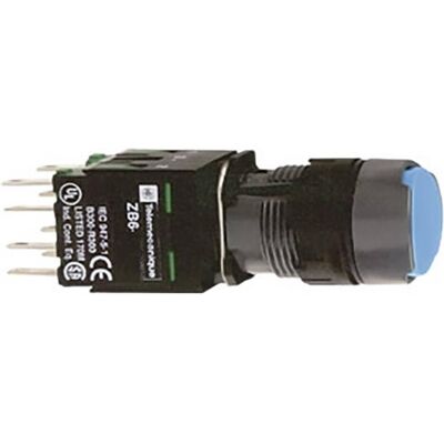 Schneider Electric - XB6AW6B5B - Bleu - D=16mm - Bouton-poussoir lumineux - Publicité Schneider Electric - XB6AW6B5B - Bleu - D=16mm - Bouton-poussoir lumineux - Publicité