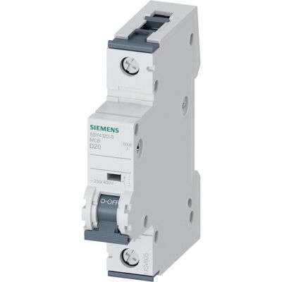 Disjoncteur Siemens 1P 20A 10kA - Protection de circuit - Publicité Disjoncteur Siemens 1P 20A 10kA - Protection de circuit - Publicité