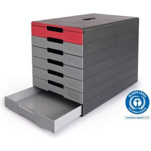 Durable, Archivage + classement, Boîte à tiroirs IDEALBOX PLUS gris/rouge 776303, DIN C4 avec 7 tiroirs (A4, C4) - Publicité Durable, Archivage + classement, Boîte à tiroirs IDEALBOX PLUS gris/rouge 776303, DIN C4 avec 7 tiroirs (A4, C4) - Publicité