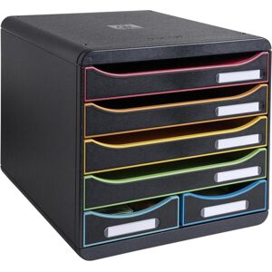 Exacompta, Archivage + classement, Module de classement Big Box Maxi 6 tiroirs Black Office - Noir/arlequin (A4+) - Publicité Exacompta, Archivage + classement, Module de classement Big Box Maxi 6 tiroirs Black Office - Noir/arlequin (A4+) - Publicité
