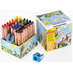 Eberhard Faber - Crayons de couleur MiniMaxi 3en1 - Boîte de 40 - Publicité Eberhard Faber - Crayons de couleur MiniMaxi 3en1 - Boîte de 40 - Publicité