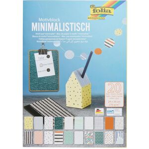 Folia, Papier à bricolage, Bloc de motifs minimalistes (270 g/m², 1x) - Publicité Folia, Papier à bricolage, Bloc de motifs minimalistes (270 g/m², 1x) - Publicité