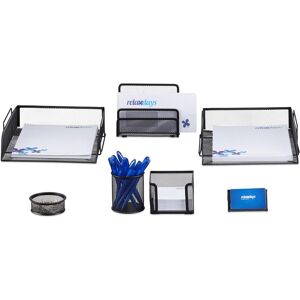 Relaxdays, Bureau : accessoires, Set 7 fournitures de bureau - Publicité Relaxdays, Bureau : accessoires, Set 7 fournitures de bureau - Publicité
