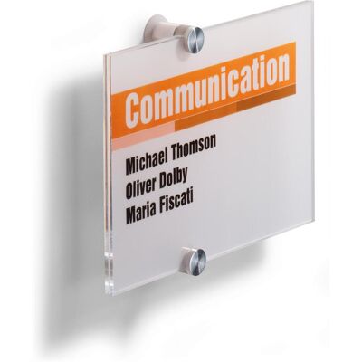 Durable, Panneau d'information, Plaque de porte CRYSTAL SIGN - Publicité Durable, Panneau d'information, Plaque de porte CRYSTAL SIGN - Publicité