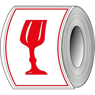 Brady, Étiquettes, PIC012, B-7610, Étiquettes d'emballage - Fragiles, papier, mat, rouge sur blanc, 105 x 74 mm - Publicité Brady, Étiquettes, PIC012, B-7610, Étiquettes d'emballage - Fragiles, papier, mat, rouge sur blanc, 105 x 74 mm - Publicité