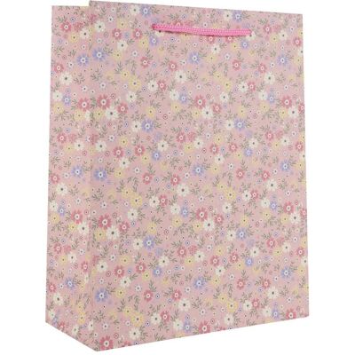 Idena, Emballage cadeau, Geschenktasche Blumen Kraftpapier 140g/m² pink 18x23x8cm - Publicité Idena, Emballage cadeau, Geschenktasche Blumen Kraftpapier 140g/m² pink 18x23x8cm - Publicité