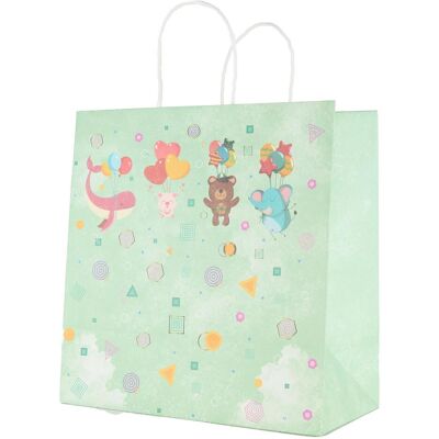 Idena, Emballage cadeau, Sac cadeau enfants multicolore 28x28x15cm - Publicité Idena, Emballage cadeau, Sac cadeau enfants multicolore 28x28x15cm - Publicité