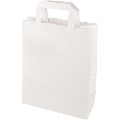 Papstar, Matériaux d'emballage, Sac de transport en papier, 220 x 100 x 280 mm, blancá - Publicité Papstar, Matériaux d'emballage, Sac de transport en papier, 220 x 100 x 280 mm, blancá - Publicité