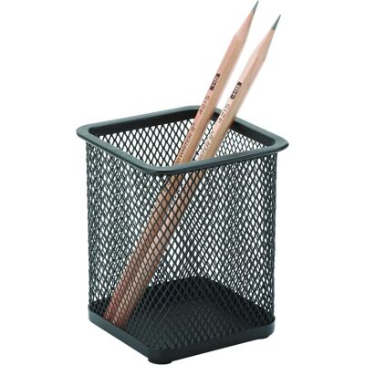 Q-Connect, Bureau : accessoires, Office Set Porte-stylo, métal, carré, noir - Publicité Q-Connect, Bureau : accessoires, Office Set Porte-stylo, métal, carré, noir - Publicité