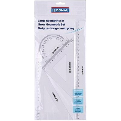 Donau, Règle, Kit de géométrie, grand, emballage pour remorque, propre (30 cm, Matières plastiques) - Publicité Donau, Règle, Kit de géométrie, grand, emballage pour remorque, propre (30 cm, Matières plastiques) - Publicité