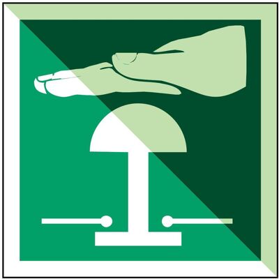 Brady, Panneau d'information, Bouton d'arrêt d'urgence - IMO - Publicité Brady, Panneau d'information, Bouton d'arrêt d'urgence - IMO - Publicité