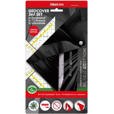 Aristo, Règle, Set Geocover 3en1, housse + AR1552 + AR1650/2, noir - Publicité Aristo, Règle, Set Geocover 3en1, housse + AR1552 + AR1650/2, noir - Publicité