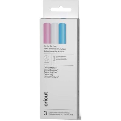 Cricut, Machine de découpe : accessoires, Omni Acrylic Gel Pens, 1.0 mm (3 ct) + Adapter - Publicité Cricut, Machine de découpe : accessoires, Omni Acrylic Gel Pens, 1.0 mm (3 ct) + Adapter - Publicité