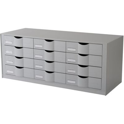 Paperflow, Archivage + classement, Station de tri 9H444L2.02 85,7x32,9x34,2cm 12 compartiments gris (A4) - Publicité Paperflow, Archivage + classement, Station de tri 9H444L2.02 85,7x32,9x34,2cm 12 compartiments gris (A4) - Publicité