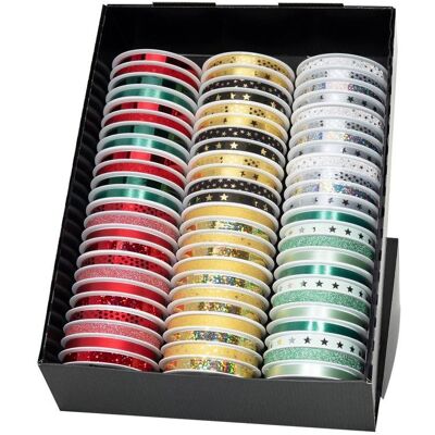 Magni, Emballage cadeau, Multi bobines classique rouge/vert, argent/or 10mmx4m - Publicité Magni, Emballage cadeau, Multi bobines classique rouge/vert, argent/or 10mmx4m - Publicité