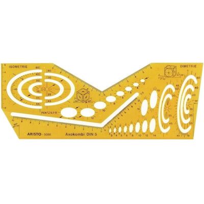 Aristo, Règle, Gabarit Axokombi (22.50 cm, Matières plastiques) - Publicité Aristo, Règle, Gabarit Axokombi (22.50 cm, Matières plastiques) - Publicité