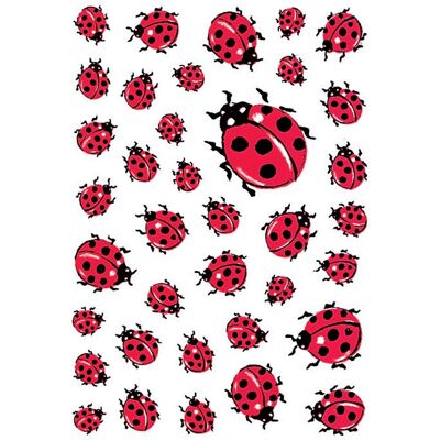 Herma, Autocollants, Autocollants Coccinelle (111 Autocollants) - Publicité Herma, Autocollants, Autocollants Coccinelle (111 Autocollants) - Publicité