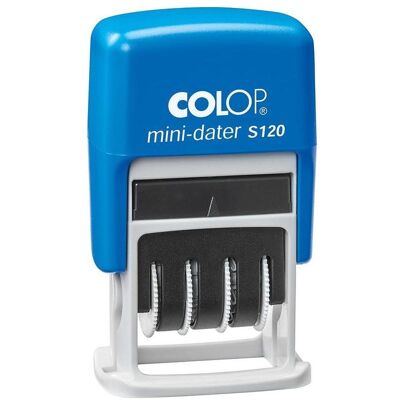 Colop, Tampon encreur, S 120 Mini-Dater, timbre à date - Publicité Colop, Tampon encreur, S 120 Mini-Dater, timbre à date - Publicité