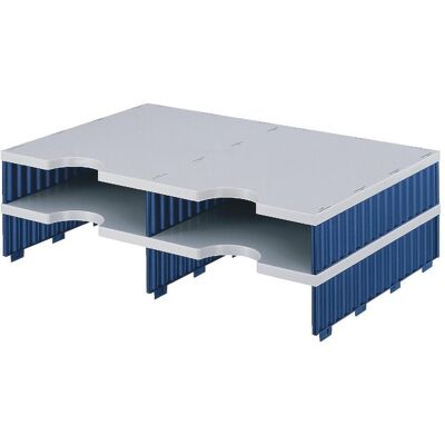 Styro, Archivage + classement, Modules d'extension DUO doc/268120238, gris/bleu, W485xH140xD331mm (A4) - Publicité Styro, Archivage + classement, Modules d'extension DUO doc/268120238, gris/bleu, W485xH140xD331mm (A4) - Publicité