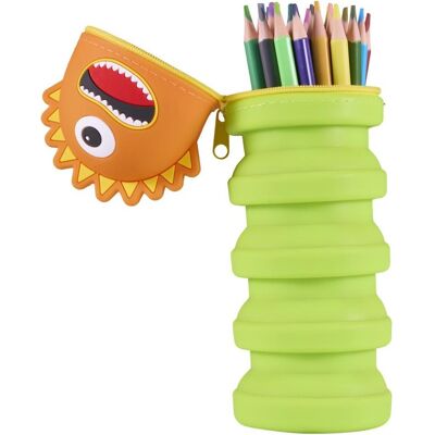 Idena, Trousse, Schlamper Soft Touch Silikon ausziehbar orange/grün - Publicité Idena, Trousse, Schlamper Soft Touch Silikon ausziehbar orange/grün - Publicité