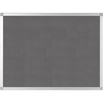 Tableau d'affichage en feutre avec cadre en aluminium Q-Connect - 1200x900mm Gris - Publicité Tableau d'affichage en feutre avec cadre en aluminium Q-Connect - 1200x900mm Gris - Publicité