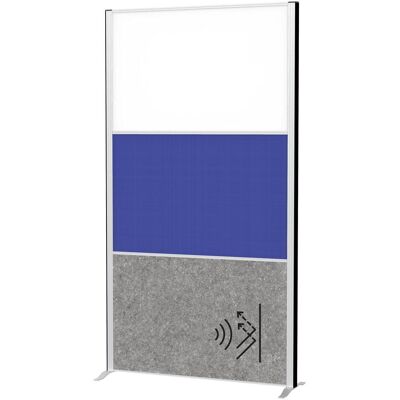 Maul, Panneau séparateur, Système de cloisons MAULconnecto 9651695 1xWB 1xbl 1xAk. d.gr Stand (100 x 182 cm) - Publicité Maul, Panneau séparateur, Système de cloisons MAULconnecto 9651695 1xWB 1xbl 1xAk. d.gr Stand (100 x 182 cm) - Publicité