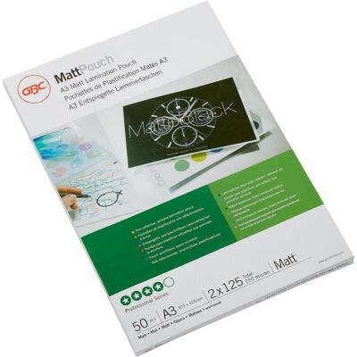 GBC, Films de plastification, Films de plastification de qualité supérieure (A3, 50 pcs, 125 µm) - Publicité GBC, Films de plastification, Films de plastification de qualité supérieure (A3, 50 pcs, 125 µm) - Publicité