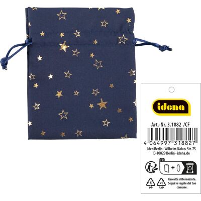 Idena, Emballage cadeau, Geschenkbeutel Polyester blau 10x13cm (1x) - Publicité Idena, Emballage cadeau, Geschenkbeutel Polyester blau 10x13cm (1x) - Publicité