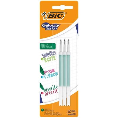 Bic, Stylo, Mine gel Gel-ocity Illusion 505382 gn 3p. (3x) - Publicité Bic, Stylo, Mine gel Gel-ocity Illusion 505382 gn 3p. (3x) - Publicité