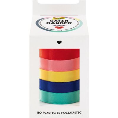 Folia, Emballage cadeau, Satinbänder Rainbow (5x) - Publicité Folia, Emballage cadeau, Satinbänder Rainbow (5x) - Publicité