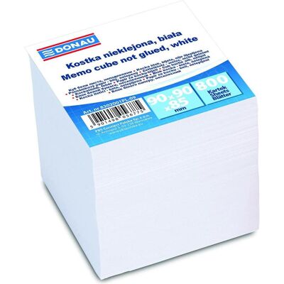 Donau, Notes adhésives, Cube non collé, 90x90x90mm, environ 800 cartes, blanc (90 x 90 mm) - Publicité Donau, Notes adhésives, Cube non collé, 90x90x90mm, environ 800 cartes, blanc (90 x 90 mm) - Publicité