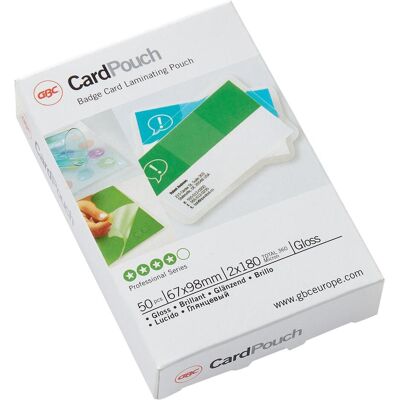 GBC, Films de plastification, Pochette de plastification (67 x 99 mm, 180 µm) - Publicité GBC, Films de plastification, Pochette de plastification (67 x 99 mm, 180 µm) - Publicité