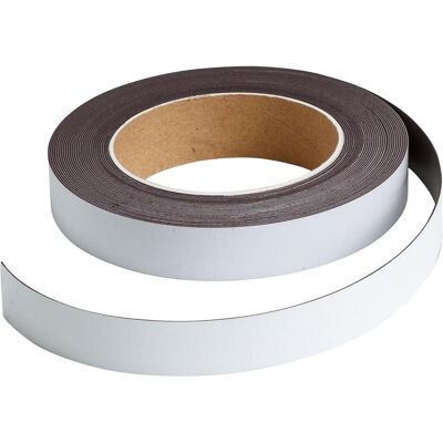 Brady, Étiquettes, B-859, bande magnétique, blanc, 25mm x 10m, inscriptible et effaçable (1 rouleau) - Publicité Brady, Étiquettes, B-859, bande magnétique, blanc, 25mm x 10m, inscriptible et effaçable (1 rouleau) - Publicité
