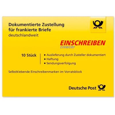 Deutsche Post Modèle - 2,35 € Timbres Recommandés - Étiquettes Postales - Publicité Deutsche Post Modèle - 2,35 € Timbres Recommandés - Étiquettes Postales - Publicité