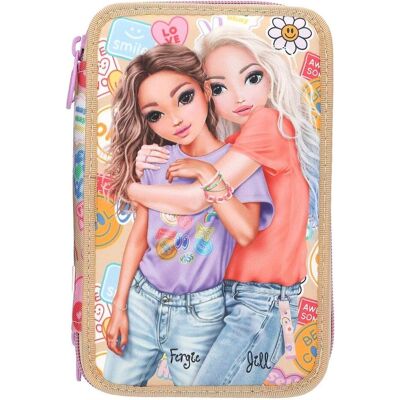 Trousse à trois compartiments GIRL POWER - Beige - Trousse à crayons - Publicité Trousse à trois compartiments GIRL POWER - Beige - Trousse à crayons - Publicité