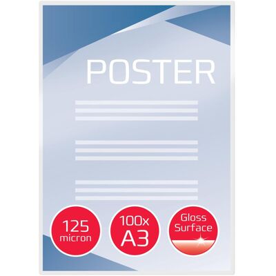GBC, Films de plastification, Feuille de plastification (A3, 100 pcs, 125 µm) - Publicité GBC, Films de plastification, Feuille de plastification (A3, 100 pcs, 125 µm) - Publicité