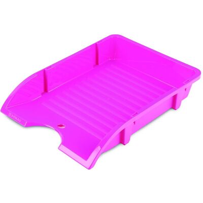 Donau, Archivage + classement, Corbeille à courrier de bureau, incassable, pp, a4, rose (A4) - Publicité Donau, Archivage + classement, Corbeille à courrier de bureau, incassable, pp, a4, rose (A4) - Publicité