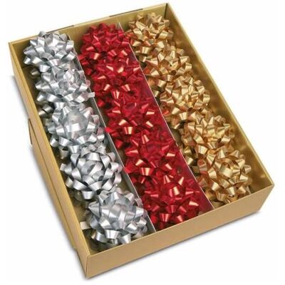 Magni, Emballage cadeau, Ruban cadeau 80mm Dallas argent rouge or - Publicité Magni, Emballage cadeau, Ruban cadeau 80mm Dallas argent rouge or - Publicité